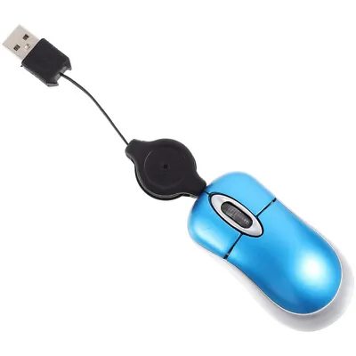  Mini Laptop Computer Mouse Portable Small Retractable Cable • £6.84