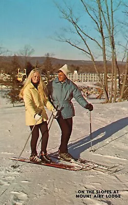 Postcard PA Mt Pocono Mount Airy Lodge New Ski Area Chrome Vintage PC J4348 • $0.47