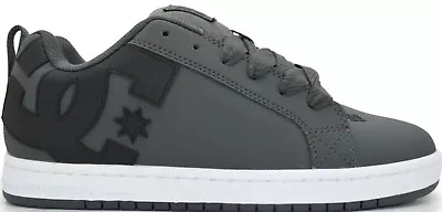 DC Court Graffik Mens Gray GBW Leather Skate Sneakers Shoes 300529 • $85.99