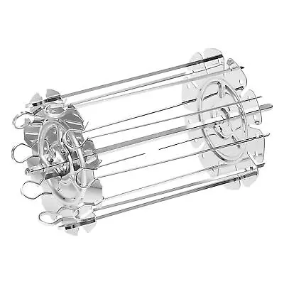 360BBQ Steel Metal Roaster Rotisserie Skewers Needle Cage Oven Kebab Maker Grill • $21.39