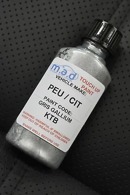 30ml Touch Up Paint Bottle Peugeot / Citroen Gris Gallium Ktb Scratch Chip • £6.39