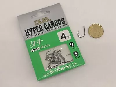 Hooks With Eye DUEL HYPER CARBON K366 - Size 4 - Pieces 12 FA370 • $1.73