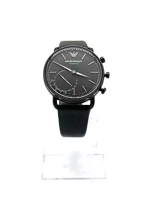 Emporio Armani Connected Hybrid Men’s Watch ART3030 Black Leather Band • $99