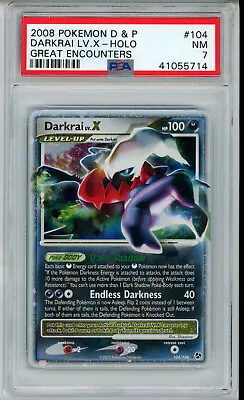 Pokemon Great Encounters Darkrai Lv X #104 Ultra Rare Holo Psa 7 Nm #41055714 • $44.90