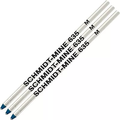 Schmidt 635 D1 Mine Ballpoint Refill - Blue Ink (Medium Tip 0.7mm) - Pack Of 3 • $5.95