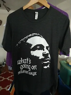 Vintage Marvin Gaye T-shirt Size M What's Going On Stencil Soft • $65