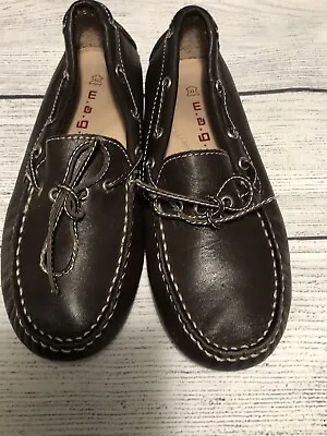 WAG W.A.G. LOAFERS SHOES  BOYS  SZ EU 32 Brown • $22.50