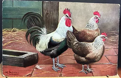 Vintage London County Council Reward Card Chickens • £1