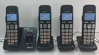 Panasonic Cordless Bluetooth Phone System KX-TGE260 W/ 4 Handsets -Tested • $39.95