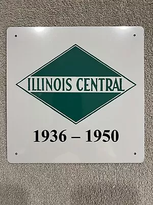 Illinois Central Railroad 1936-1950 Green Diamond Railway Metal Sign New 8 X 8  • $8