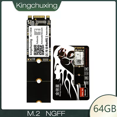 Kingchuxing SSD 64GB M.2 SATAIII NGFF Solid State Drive For Laptop Computer PC • £11.88