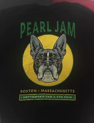 $64.99 • Buy Pearl Jam Boston 2018 Fenway Park Show Men’s Size L Terrier T-shirt New