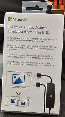 NEW Microsoft 4k Wireless Display Adapter 4K - Black UTH-00001 - Model 1942 • $314.99