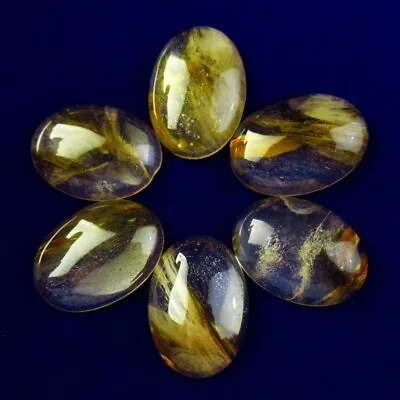 6pcs 25x17x7mm Volcano Cherry Quartz Oval Cab Cabochon B50379 • $10.45