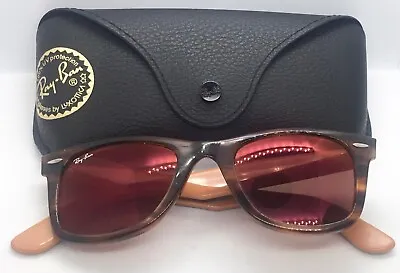 Ray-Ban Sunglasses RB2140 WAYFARER 1177 50mm Purple/Orange/Tortoise Red Lens • $100