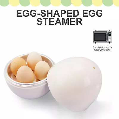 Egg Steamer Practical 4 Eggs Capacity White Microwave Egg Boiler For Breakfast  • $9.81
