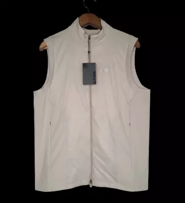 G/FORE Men's Full Zip Golf Water/Wind Resistant Vest G4MA23O49 Stone $225 Large • $84.99