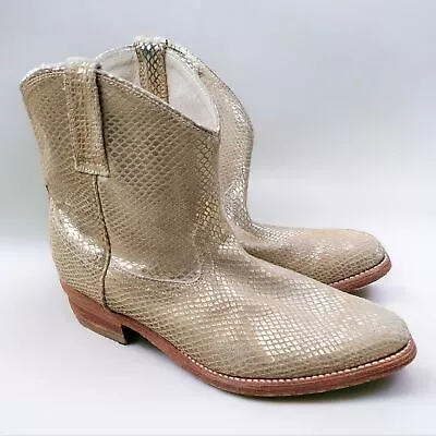 Gold Cowboy Ankle Boots By Miz  Mooz SZ US 9 • $64