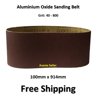 100mm X 915mm 914 Sanding Belt Belts 40 - 800 Grit Heavy Duty Cloth Backed • $33