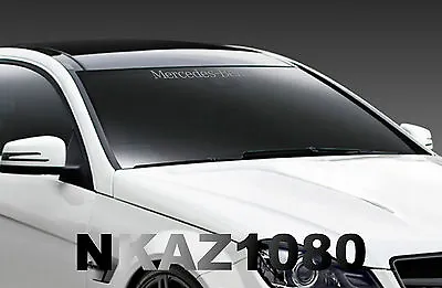 Mercedes Benz Windshield Vinyl Decal Sport Racing Sticker Emblem Logo SILVER • $21.56