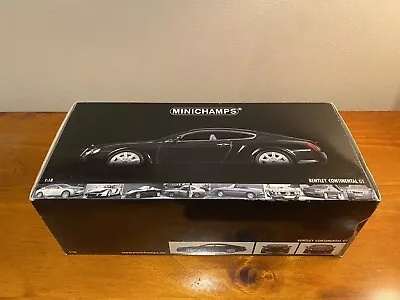 $128.23 • Buy 1/18 Minichamps 2002 Bentley Continental GT Coupe Black Diecast Car Model 139020