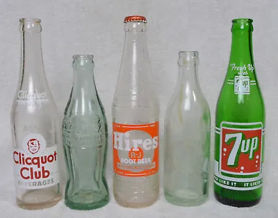 LOT Montana Soda Bottles ACL Embossed Butte Coca Cola Hires Hollandrink 7-UP • $49