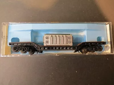 N - Atlas - Tri-Axle Center Depressed Flat Car W/load Canadian National 137000 • $9.99