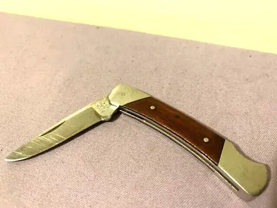 Vintage Buck 503 USA Lock-Back Flat Blade Wood Handle Folding Pocket Knife- Fair • $24.99