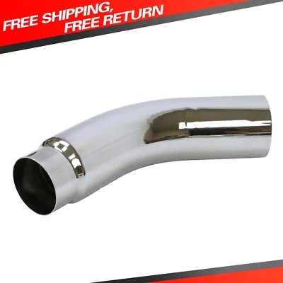 DIESEL EXHAUST CHROME TURNDOWN ELBOW TIP 5  Inch INLET 6  OUTLET 23  LONG • $106.99