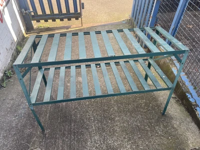 £65 • Buy USED Greenhouse Aluminium Green Color Staging 2 Tier X 1