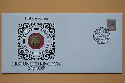 Royal Mail - 1982 First Day Of Issue First United Kingdom 20 Pence Coin Cover • £25