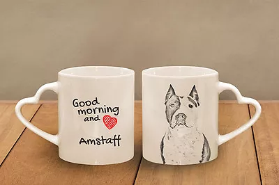 Amstaff Cropped - Ceramic Cup Mug  Good Morning And Love Heart  AU • $16.49