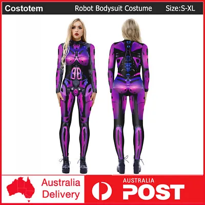 Robot Bodysuit Women Jumpsuit 3D Suit Cosplay Costume Christmas Party Xmas Gifts • $35.89