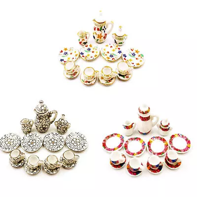 £3.59 • Buy 1Set Porcelain Scale 1:12 Doll House Miniature Tea Cup Tableware Kitchen DIY Toy