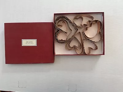 Vintage MARTHA STEWART By MAIL Rare Heart Copper Cookie Cutters 13 Pieces  • $400