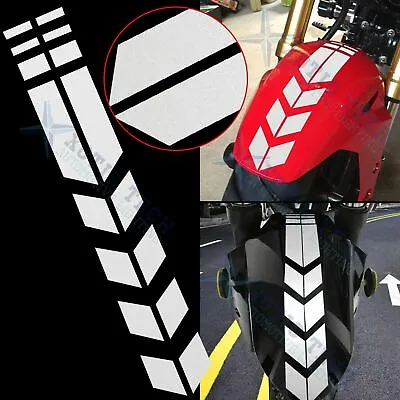 Motorcycle Reflective Stickers Wheel On Fender Safety Warning Arrow Tape Decals • $8.99