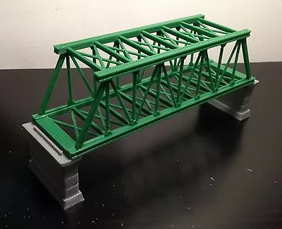 Outland Models Railroad Truss Bridge Green (for Double Track) With Piers Z Scale • $12.99