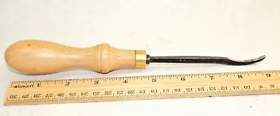 Old Wood Carving Tools Vintage 3/16  Short Bent Wood Carving Chisel • $3.25