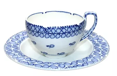 Meissen Richard Riemerschmid Leaf Pattern Porcelain Cup & Deep Saucer/Plate-EUC • $35