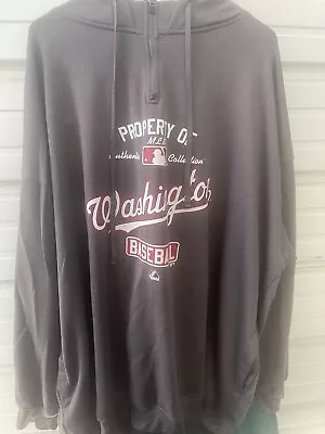 Majestic Washington Nationals 1/4 Zip Hooded Sweatshirt 4XL • $15