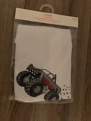 Gymboree Gymmies Pajamas 12-18 Months Monster Truck Print White And Gray NWT • $14.99