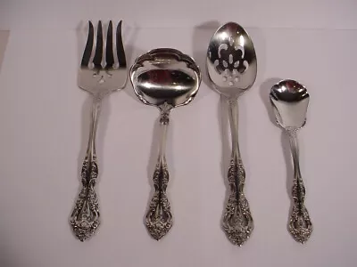 Oneida Michelangelo 4 Serving Pcs Gravy Ladle Pierced Spoon  Meat Fork Sugar • $24