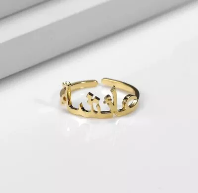 Gold Ring Custom Made Arabic Urdu Name Ring Sterling Silver 24K Gold Rose Gold • £17.99