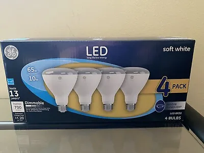 GE LED Light Bulbs BR30 Dimmable Indoor Flood Lights 65W 10W SoftWhite (4-pk)NEW • $17