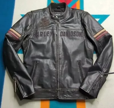 Harley Davidson Goatskin Leather Jacket Riding Gear Savenger 97092-16VM Medium • $199.91