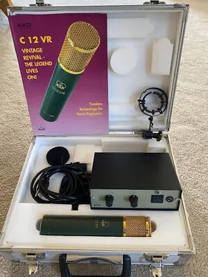 AKG C 12 VR VINTAGE TUBE Microphone.. GREEN AND  GOLD Mint Condition..... • $4850