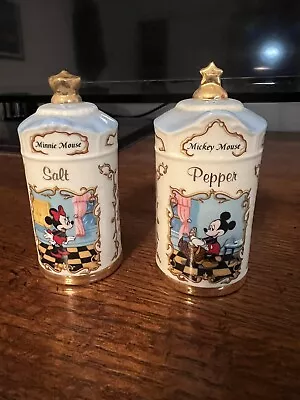 Lenox Disney Animated Classics Mickey & Minnie Mouse Salt & Pepper Shakers 1997 • $6.50