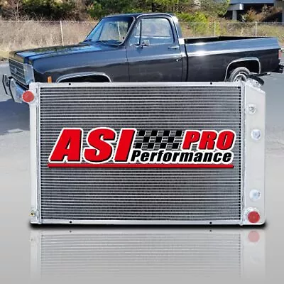 For 73-8775 Chevy C10 C20 C30 K10 K20 Truck 5.7 7.4L V8 4 Row Aluminum Radiator • $192.03