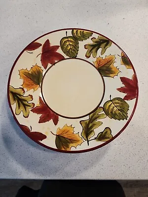 $19.99 • Buy Dine By HD Designs Dinner Plate Set Of 5 Autumn Fall Leaves Forest Hills 11 In