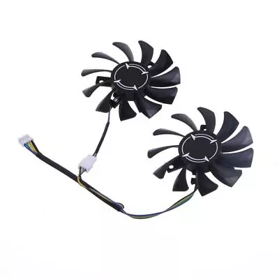 GPU Fans X2 Replacement HA8010H12F-Z 75mm 4pin 12V For MSI GTX660 GTX670 GTX680 • $9.42